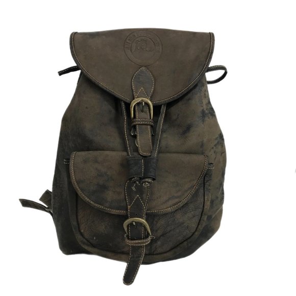 Backpack Large Handcrafted Rucksack Brown Thick Leather ALL THE PRETTY HORSES - Picture 7 of 10